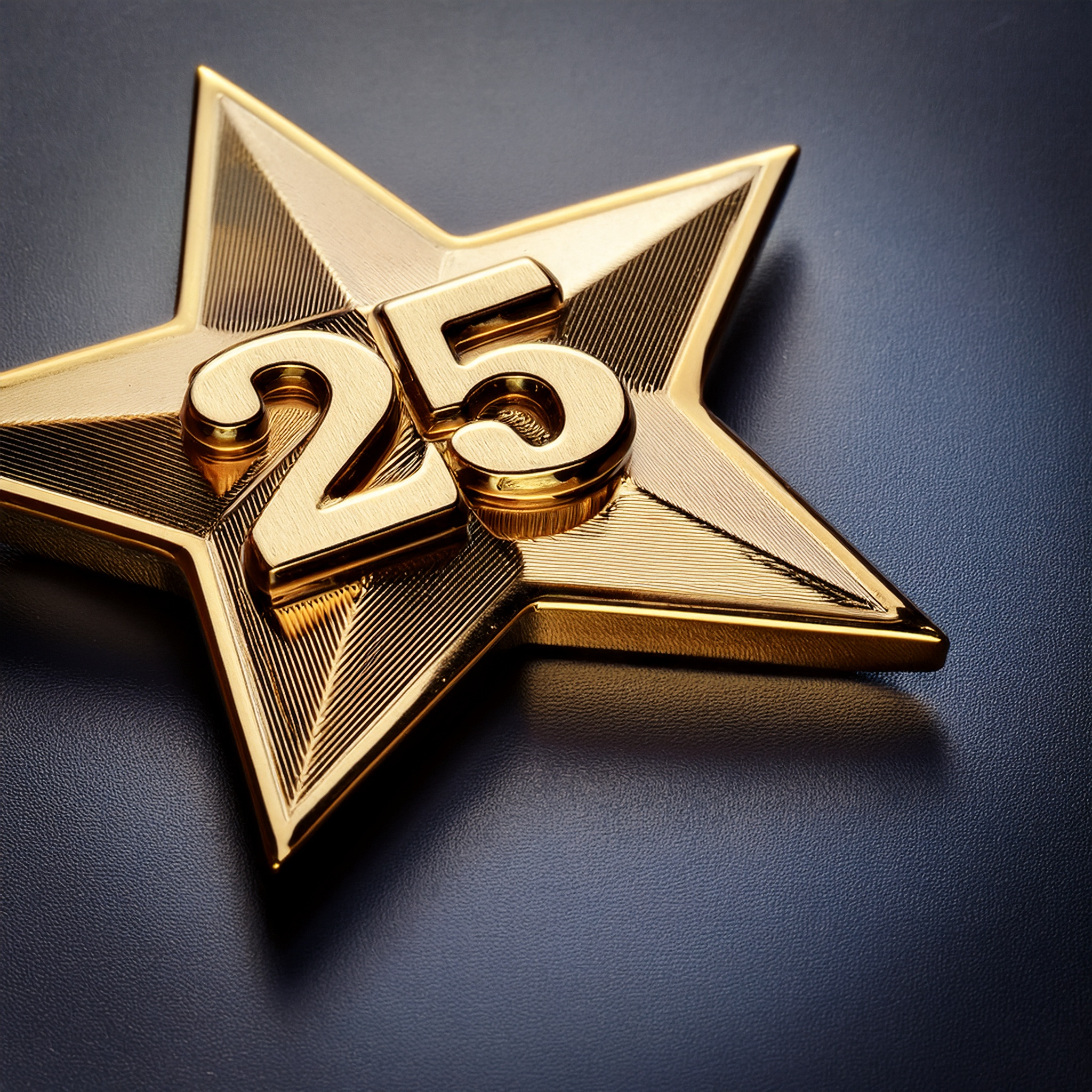 Star with #25 in center