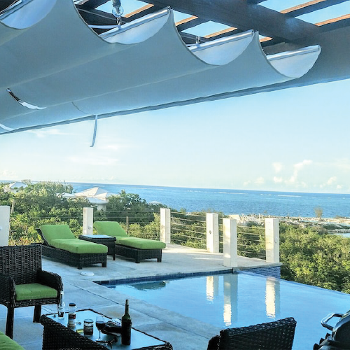 Beach house view