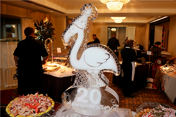 Ice sculpture at Summer Salute event