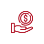 Hand holding money icon