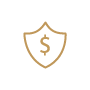 Shield with money symbol icon
