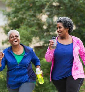 People exercising outside