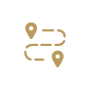 Dot and map icon