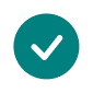 teal checkmark