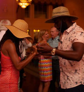 Couple dancing at Summer Salute event